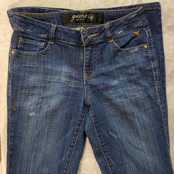 Dark wash low rise Grane Jean, size 3, wide boot cut - Picture 6 of 8